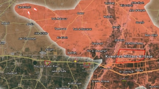 Cartina che mostra alcune aree ancora controllate dall'ISIS