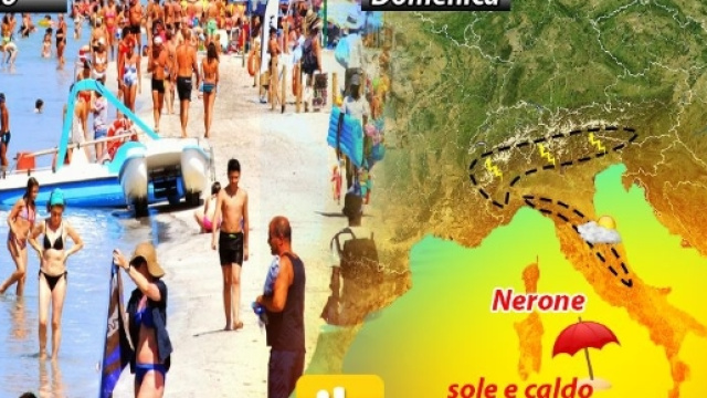 Temperature in aumento fino a 40&deg;, poi da mercoled&igrave; arriver&agrave; una perturbazione