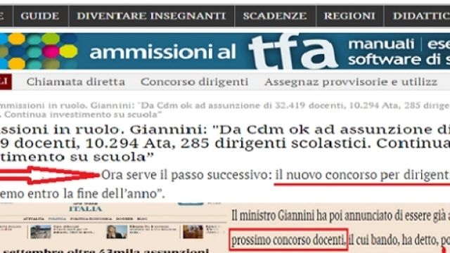 I diversi titoli della rassegna stampa