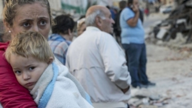 Amatrice si sveglia all'alba cos&igrave;
