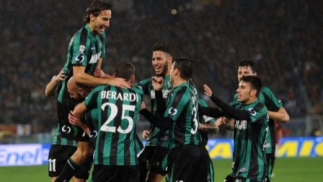 I calciatori neroverdi del Sassuolo.