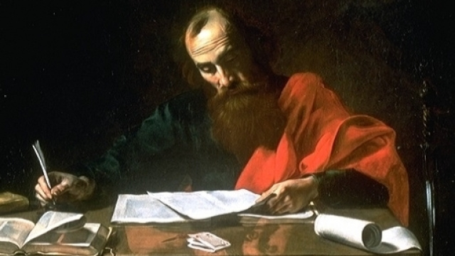 Valentin de Boulogne, San Paolo scrive le sue lettere, XVI secolo