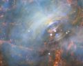 Hubble gets an image of a pulsar in the Crab Nebula