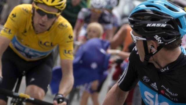 Chris Froome e Bradley Wiggins al Tour de France 2012
