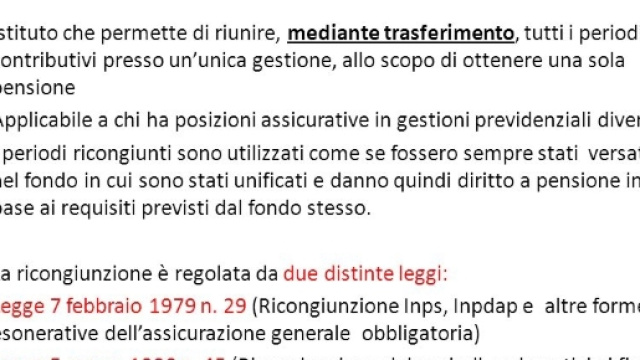 ricongiunzioni, ecco come funziona oggi e come diventer&agrave; dal 2017