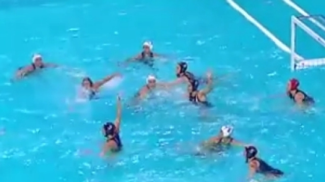 Un impegno della Nazionale italiana di pallanuoto femminile