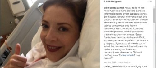 Confiesa Edith Gonz&aacute;lez que tiene c&aacute;ncer