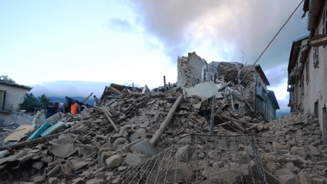 Terremoto. Amatrice, le macerie dopo la devastazione delle scosse.