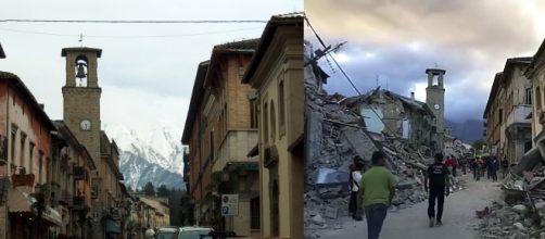 Amatrice antes y despu&eacute;s del terremoto