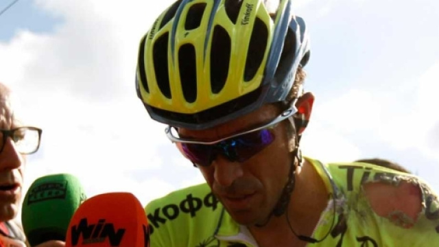 Alberto Contador, ancora una caduta