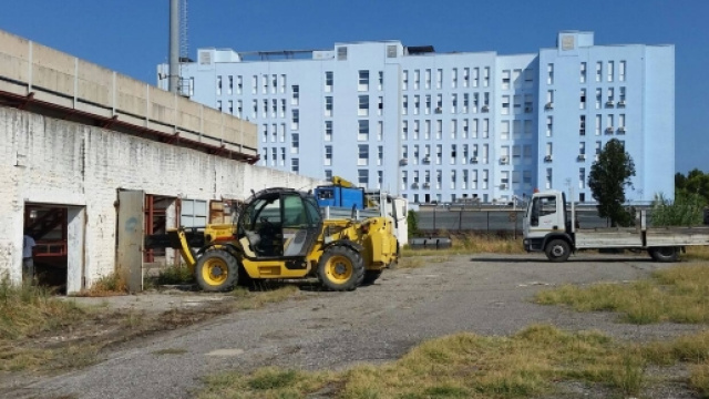 Allestito il cantiere nel settore Curva Sud