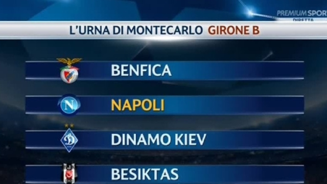 Girone B con il Napoli di Sarri