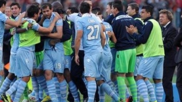 La squadra biancoceleste della Lazio.
