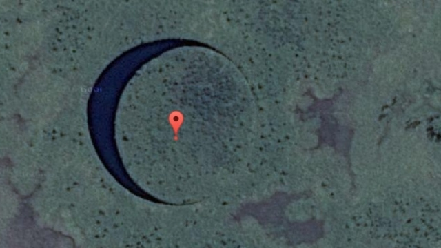 Immagine di Google Earth che mostra la presunta base argentina.