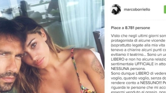 Belen Rodriguez e Borriello insieme ad Ibiza