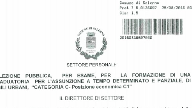Concorso vigili urbani Salerno