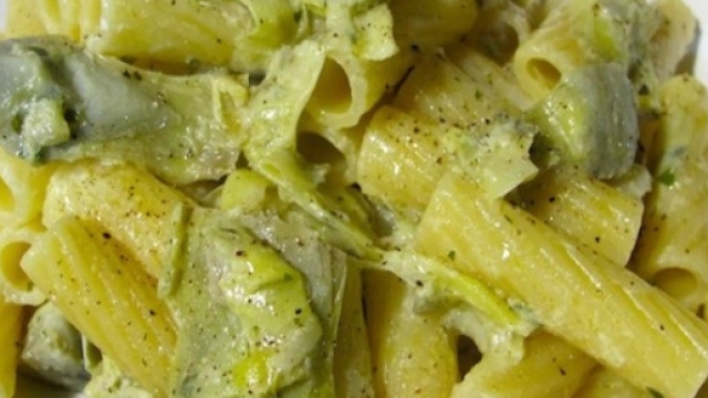 Maccheroni con verdure marinate