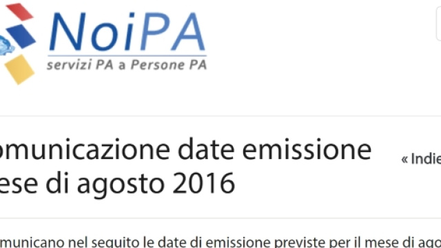 Noipa date pagamento stipendio agosto
