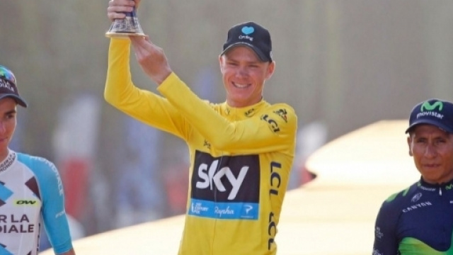 Romain Bardet sul podio del Tour de France