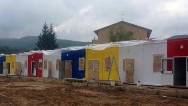 Le nuove aule per gli studenti amatriciani.