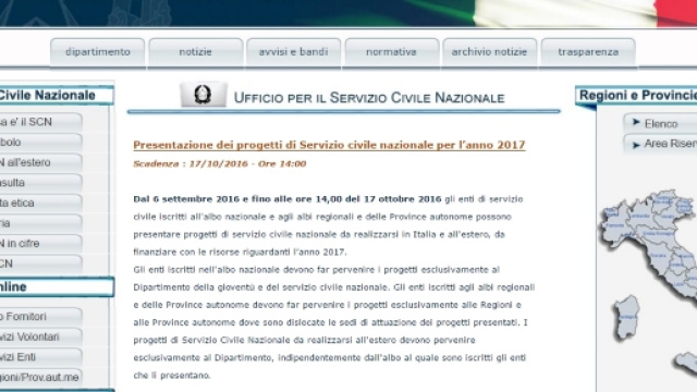 Servizio Civile Nazionale bando 2017