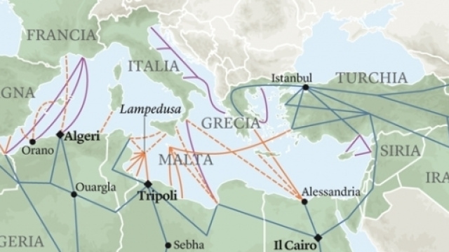 mappa tratta dalla rivista "Internazionale"