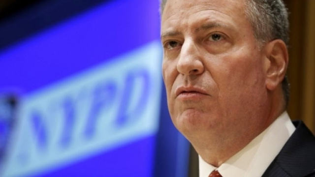 il sindaco di New York Bill De Blsio