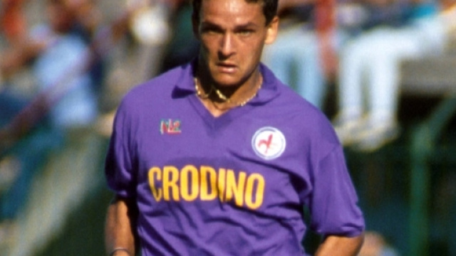 Roberto Baggio in viola nella stagione 86-87
