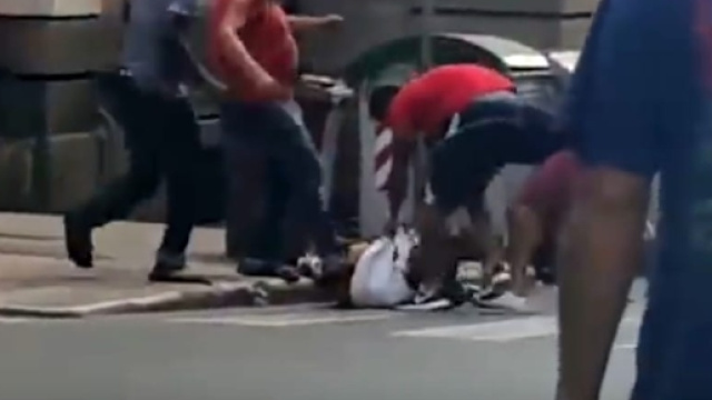 Rissa nel centro abitato di Cagliari.