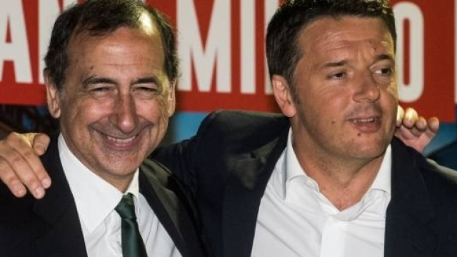 Il Sindaco di Milano Giuseppe Sala e il Primo Ministro Matteo Renzi