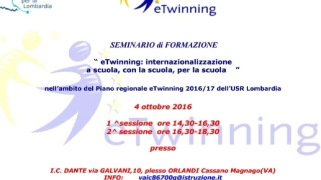 seminari gratuiti di formazione Etwinning