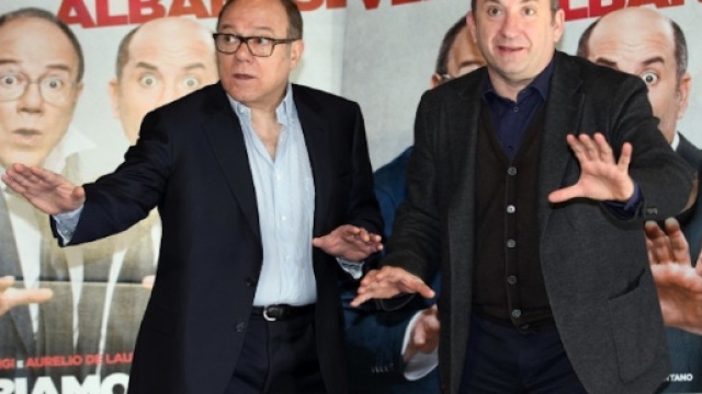 Carlo Verdone e Antonio Albanese alla presentazione di "L'abbiamo fatta grossa"