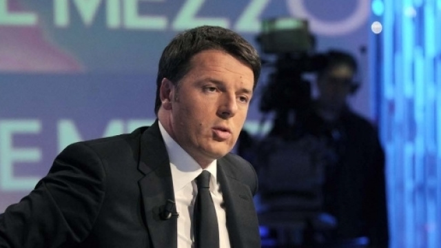 Matteo Renzi durante la trasmissione di Lilli Gruber.