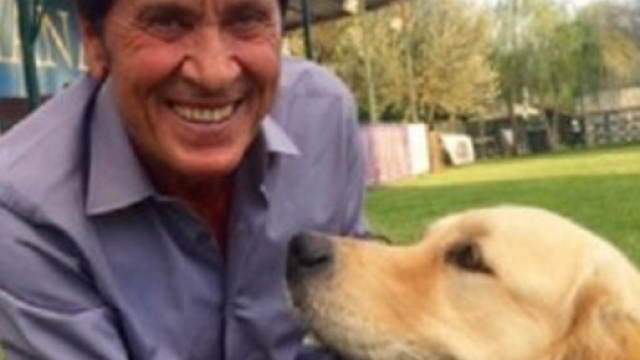 Gianni Morandi e Sansone sul set di Dottor Pietro