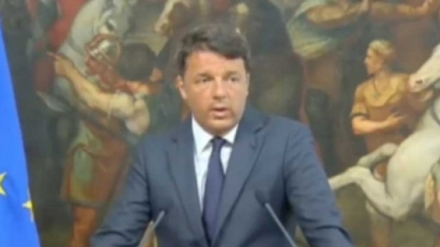 Il Presidente del Consiglio Matteo Renzi