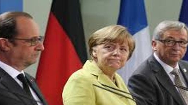 Juncker-Merkel-Hollande insieme al vertice di Berlino