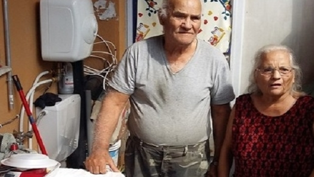 Calogero Gucciardo e Franca Argenti, la coppia di anziani indigenti protagonisti della vicenda. (Foto da "Il Tirreno")
