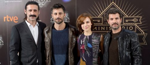 Nacho Fresneda (Alonso), Hugo Silva (Pacino), Aura Garrido (Amelia) y Rodolfo Sancho (Juli&aacute;n) /Tve1