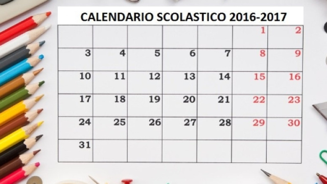 Calendario scolastico 2016/17: date vacanze e feste nazionali