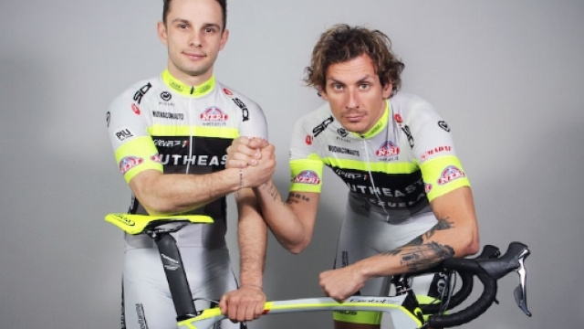 Filippo Pozzato insieme al compagno Mareczko