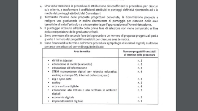 Cos'&egrave; il curricolo digitale e quali sono i progetti finanziabili.