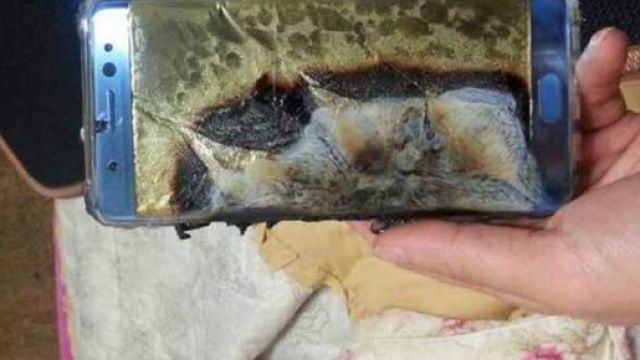 Un Samsung Galaxy Note 7 esploso