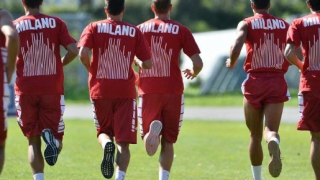 L'Olimpia Milano in una fase della preparazione.