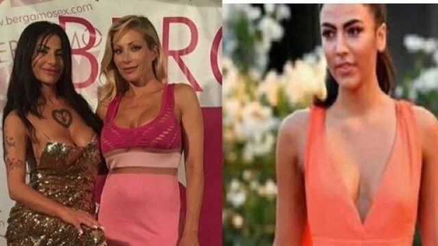 Priscilla Salerno e Vittoria Risi al Bergamo Sex, a destra Giulia Salemi a Venezia