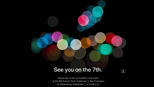 Apple, evento il 7 settembre 2016