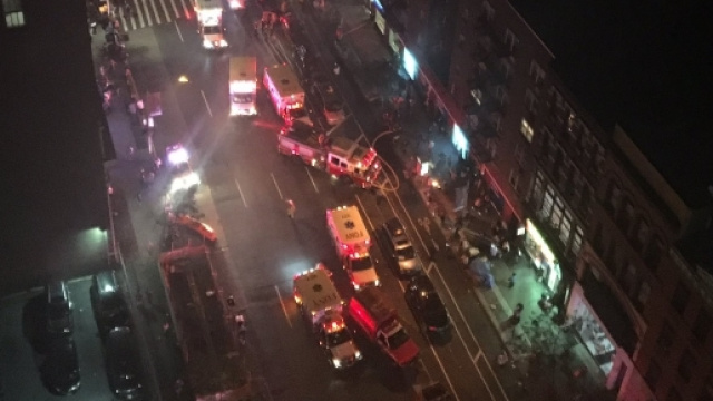 New York, la zona dell'esplosione a Manhattan.