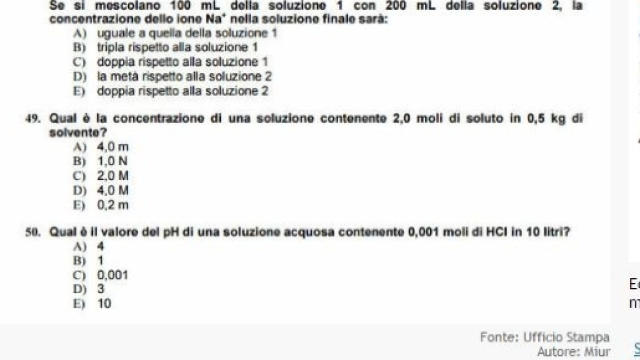 Soluzioni test di medicina 2016.