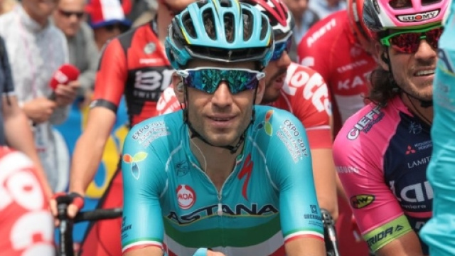 Vincenzo Nibali, leader del Team Bahrein Merida