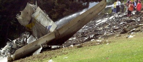 Imagen del Yak 42 en el lugar del siniestro