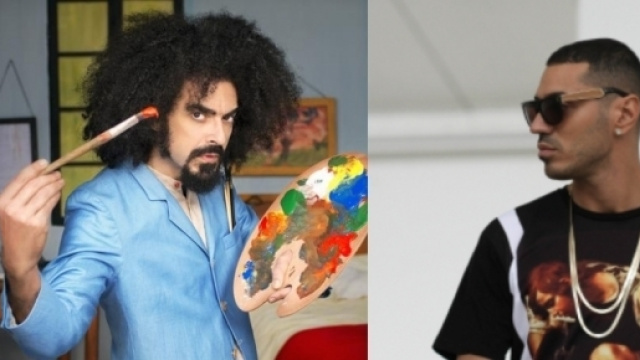 Caparezza a sinistra, Marracash a destra.